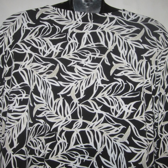 Liz Claiborne Abstract Leaves Career Top - XXL - Picture 4 of 5